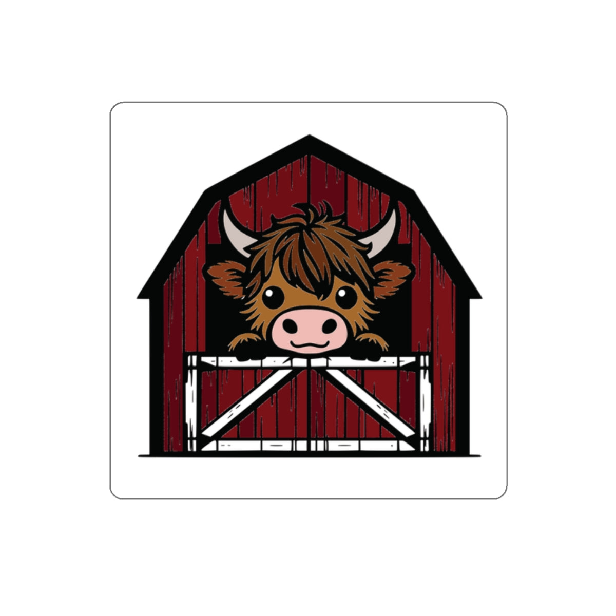 Mini Cow Barn Sticker